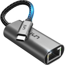 USB C ir Ethernet adapteris, uni USB C ir RJ45 Gigabit Ethernet LAN tinklo adapterio kabelis, suderinamas su 