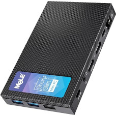 MeLE Quieter4C Mini PC without Fan, N150 8GB 128GB, No Operating System, Compatible with Linux Ubuntu Win11 Pro/Home, HDMI USB-C PD3.0 for IoT Industrial Office