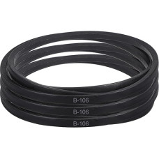 sourcing map 3 Stück B106 Classic gewickelter Keilriemen, 276,9 cm Außenumfang, umwickelt, industrieller Gummi-Keilriemen B-Profil-Keilriemen für Industriemaschinen-Ausrüstung, Schwarz