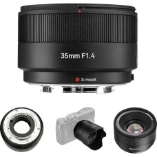 7artisans Auto Focus 35 mm F1.4 Frame Lens APS-C Wide Angle Fascinating Bokeh Lens Street Photography Night Photography Travel for Fuji X Mount Fuji X-T5 X-M5 X - T30 II X - Pro3 (Black)