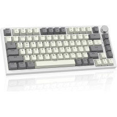LexonElec x Attack Shark K85 Magnetinis jungiklis Mechaninė klaviatūra, greitas paleidimas, Cloud Driver, Lightsync RGB apšvietimas, QWERTY TKL 82 klavišai Laidinė tarpinė 75% Žaidimų klaviatūra su mygtukais Win/Mac pilka