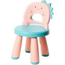 Vaikiška plastikinė rašomojo stalo kėdė - vaikiška taburetė - plastikinė vaikiška kėdė - tinka nuo 2 iki 6 metų - lengvai valoma - ergonomiška sėdynė - dinozauro dizainas - vaikiška sodo kėdė