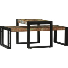 CKioict 2-teiliges Couchtisch-Set aus Massivholz Altholz wohnzimmertisch Couchtische for Innenraum Esszimmer