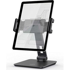 KABCON Tablet iPad Stand, Fixed Adjustable Stand Aluminum Alloy 360° Rotating Foldable for 4-14 Inch Tablets/Phones, iPad Series, Samsung