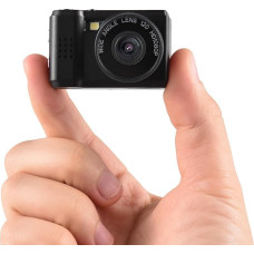 Andoer Mini skaitmeninis fotoaparatas, 1080P skaitmeninis kompaktiškas fotoaparatas, foto kamera su įmontuotu akumuliatoriumi ir LCD ekranu, blykste vaikams, paaugliams, senjorams, pradedantiesiems