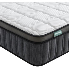 SZsuilong Mattress 180 x 200 cm H3 Height 25 cm 7-Zone Spring Mattress with Oeko-Tex Certified Orthopaedic Pocket Spring Mattress with Foam 100 Nights Trial Sleep