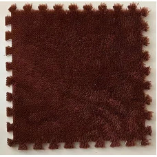 ouxei 12 X 30,5 cm Plüsch-Schaumstofffliesen Für Ineinandergreifen Mit Rand – 1 cm Dick, 12 Stück Für Die Heimdekoration(Dark Brown)