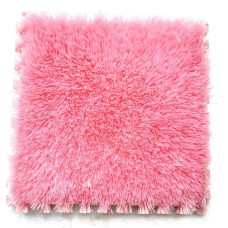 ouxei 12 X 12 X 0,4 Zoll, Veidrodžiai, Flauschige, Ineinandergreifende Schaumstoff-Bodenfliesen, 12 Stück Für Die Inneneinrichtung(Pink)