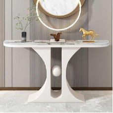 Konsolinis akcento staliukas - mažas įėjimo staliukas su laikymo vieta Siauras sofos staliukas prieškambaryje ar svetainėje