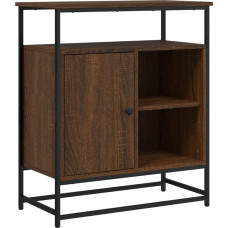 vidaXL šoninė spinta, komoda su daugybe stalčių, aukštų lentų svetainės spinta su reguliuojamomis kojelėmis, spintelė, šoninė spintelė, rudas ąžuolas, medžio medžiaga