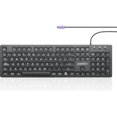 Perixx PERIBOARD-117P ES Teclado Con Cable PS/2 - configuración ES y Teclas Tipo chiclet Impresas en Grande - - - QWERTY Español