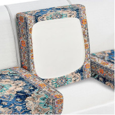 XPHZZL 1 x sofos sėdynės pagalvėlė padengti sofos dangtelis Boho skalbiamas sofos Slipcover su elastinga apačia gyvenamojo kambario baldai tamsiai mėlyna