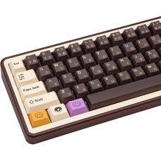 128 klavišų japoniško vyšninio profilio klavišų gaubteliai - aukštos kokybės PBT su penkiašale sublimacine spauda, skirti ANSI JAV išdėstymo mechaninėms klaviatūroms - idealiai tinka darbui ir žaidimui