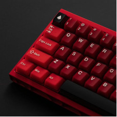 164 Keys Red Translucent Keycaps PBT Doubleshot Keycaps Set Fit for 61/64/87/104/108 Cherry Mx Switch Mechanical Keyboard