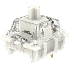 kutethy Gateron 5 kontaktų G White Clear Pro 3.0 jungiklis iš anksto suteptas 3 kontaktų RGB SMD linijinis žaidimų mechaninei klaviatūrai (108 vnt., Pro White 3.0)