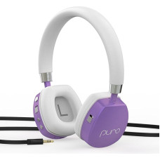 Puro Sound Labs PuroQuiet Plus Volume-Limited On-Ear Active Noise Cancelling Bluetooth Headphones - Lightweight Headphones for Children with Built-in Microphone - Safe Sound (Purple)