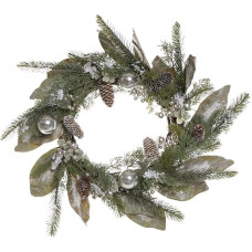 DKD Home Decor PVC Christmas Wreath 50 x 10 x 50 cm