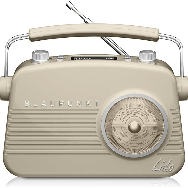 Blaupunkt Nostalgia Radio with DAB+ Lido BG - Bluetooth 5.0 - Headphone Jack - DAB+ Station Memory