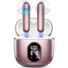 Bluetooth Headphones, Wireless Bluetooth 5.3 In-Ear Headphones, Bluetooth with 4 Mics, 50H Wireless Headphones, ENC Noise Cancelling, Deep Bass Earbuds, IP7 Waterproof Earphones, LED Display