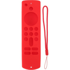 CHEOTIME Remote Control Cover, Remote Control Silicone Cover for Fire TV Stick, Non-Slip Silicone Protective Case with 3rd Generation Lanyard (Red)