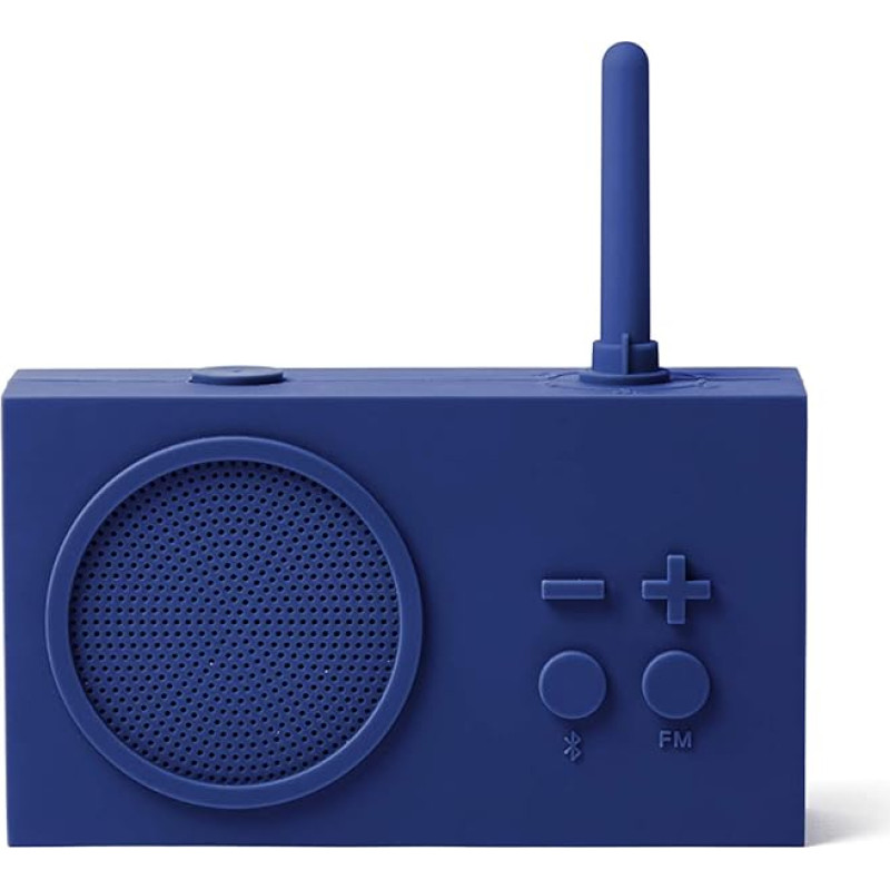 Lexon TYKHO 3 Portable Bluetooth Speaker with FM Radio, Waterproof and Rechargeable Battery - Dark Blue