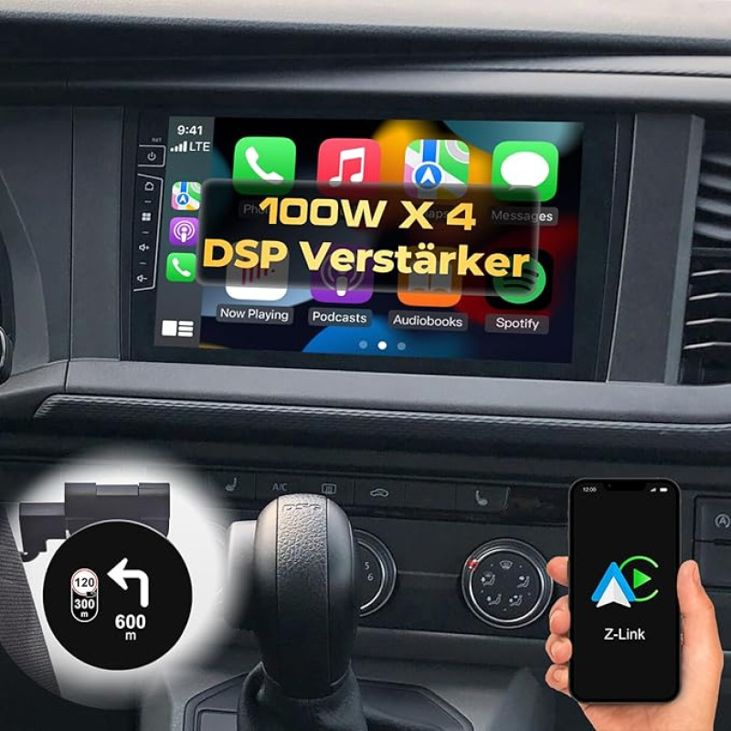 Dynavin Car Radio Navigation System for VW Golf 7 Passat B8 Tiguan Polo Skoda Octavia Superb, 9/10.1 Inch OEM Radio with Bluetooth, DAB+ Ready, Compatible with Carplay and Android Car