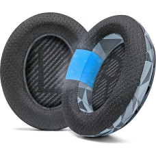 WC Freeze QC35 - Cooling Gel Ear Pads for Bose QC35 and QC35ii (QuietComfort 35) Headphones and More | Breathable Sports Fabric, Cooling Gel, Extra Thick and Cooler Longer | Geo Grey