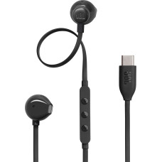 JBL Tune 305C Headphones - Wired In-Ear Headphones with JBL Pure Bass Sound, Microphone and USB-C Port - Black