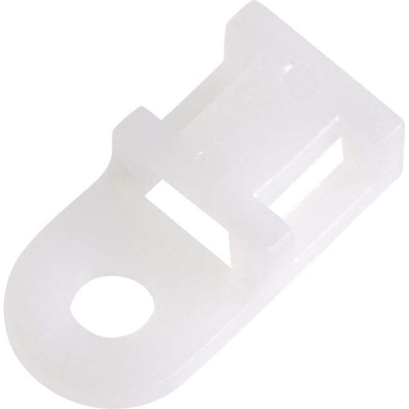 sourcing map 50 Pcs White Cable Tie Base Saddle Mount Wire Holder Permanent Anchor to Wall Desk 19.6 x 9.5 x 5mm