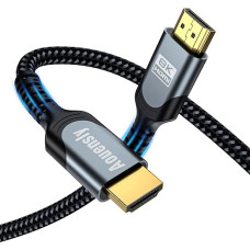 Aouensly 8K HDMI 2.1 Cable 5 m with Nylon Braided Cable - Ultra High Speed, 48 Gbps, Supports 8K@60Hz, 4K @ 120Hz, Dolby Vision Atmos, eARC, Compatible with TV, PS5, Xbox Series X