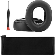 Geekria Ear Pads + Headband Compatible with Sony MDR-HW700, MDR-HW700DS Headphone Replacement Ear Pads + Headband Cover, Ear Pads + Headband Protector, Repair Parts Suit (Black)