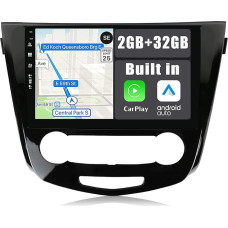 YUN TX Android 13 Car Radio for Nissan X-Trail Qashqai 2014-2017-2 DIN [Integrated Wireless CarPlay/Android Car/GPS]-10.1 Inch IPS 2.5D Touch Screen with Camera DAB/Steering Wheel Control/MirrorLink