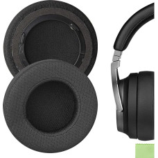 Geekria Comfort Mesh Fabric Replacement Ear Pads for Corsair Virtuoso RGB, Virtuoso RGB Wireless SE, Virtuoso RGB Wireless XT Headphones Ear Cushions, Headset Earpads, Ear Cups Repair (Black)