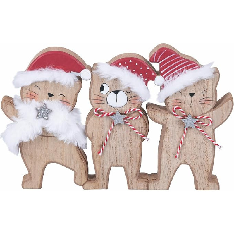 Villa d'Este Home Tivoli Christmas Decoration Cats MDF Christmas