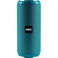 HYKU - 621 Portable Bluetooth Speaker with Hands-Free Microphone, Waterproof and FM Radio Function (Peacock Blue)