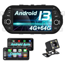 DDKUS 4 + 64 GB Android 13 Car Radio for Fiat Egea Tipo 2015 2016 2017, 7 Inch HD Touchscreen Car GPS Navigator 8 Core Bluetooth Supports Wireless CarPlay Android Car DAB+ WiFi RDS OBD2 4G