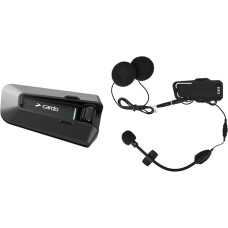 Cardo PACKTALK Edge Motorcycle Bluetooth Communication System Headset Intercom - Twin Pack & Unisex 2ND Helmet Packtalk Edge 2nd Helmet Kit JBL, Black, One Size