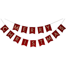 Ginger Ray RED-511 Merry Christmas Bunting, Red