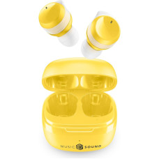 Music Sound - Flow - Wireless In-Ear Bluetooth Headset - Playtime 25 hours - Yellow