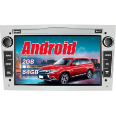 AWESAFE Android Car Radio for Opel Corsa, Astra, Zafira, Meriva 2GB + 64BG with Navigation Carplay, Bluetooth 7 Inch Screen, Android 12 Radio Supports DAB+ WiFi Reversing Camera - Silver