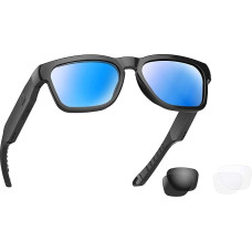 OhO Audio Sunglasses, Voice Control and Open Ear Style Listen Music and Calls with Volumn UP and Down, Bluetooth 5.0 and IP44 Waterproof Feature for Indoor and Outdoor Use