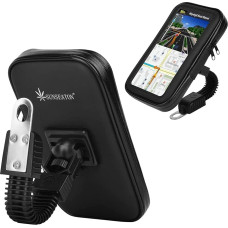 SUNSEATON Professional Waterproof Moto Support Case, 360 Degree Rotation Universal Motorcycle Holder with Headphone Jack