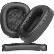 G930 Ear Pads + Headband Replacement Compatible with Logitech G930, G930S, G430, G432 Gaming Headsets, Ear Pads & Headband Cushions (Protein Leather/Memory Foam)