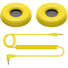 Pioneer DJ HC-CP08-Y Earpads and Coiled Cable for Pioneer DJ HDJ-CUE1 Headphones (Yellow)