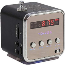 Portable Radio Small Radio Musikman Music Box with Radio Music Player FM Radio Battery Operated Digital Display Speaker for Home, Dorm, Car, Parties, Travel,