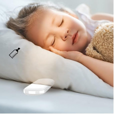 Pillow Speaker, Bone Conduction Stereo Bluetooth Music Sleep Headphones with Timer, for Sleeping Wireless Pillow Speaker Under Neck Speaker (White)