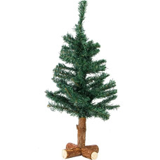 Wintem Artificial Green Christmas Tree with Sturdy Trunk Base 68 Voluminous Branches 60cm - Ideal for Decorating Your Home for Christmas - Easy to Assemble and Disassemble