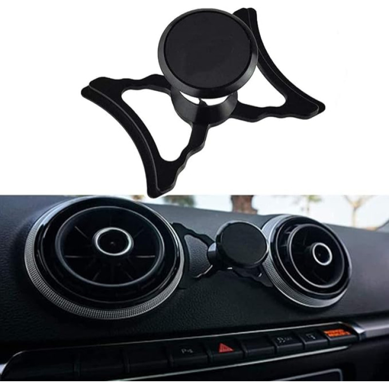 NewTH Magnetic Car Mobile Phone Holder Compatible with Audi A3 8V 2014-2019, Universal Holder for Smartphone GPS, Magnetic Mobile Phone Holder, 360 Degree Air Vent Outlet Mount for Audi A3 8V S3 8V,