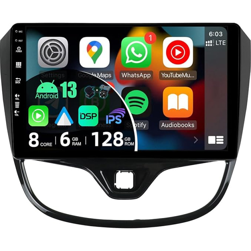 BXLIYER - [6G+128G] - Android 13 - Car Radio for Opel Karl/VinFast/Fadil (2017-2020) - Wireless CarPlay/Android Car - Camera + Mic - IPS 10.1 Inch 2 DIN - DAB Steering Wheel Control Fast Boot 360-CAM