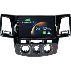 YUNTX Android 13 Car Radio for Toyota Fortuner Hilux Revo Vigo 2004-2014-[Integrated CarPlay/Android Car/GPS]-9 Inch IPS 2.5D Touch Screen Free Camera DAB/Steering Wheel Control/MirrorLink/Bluetooth